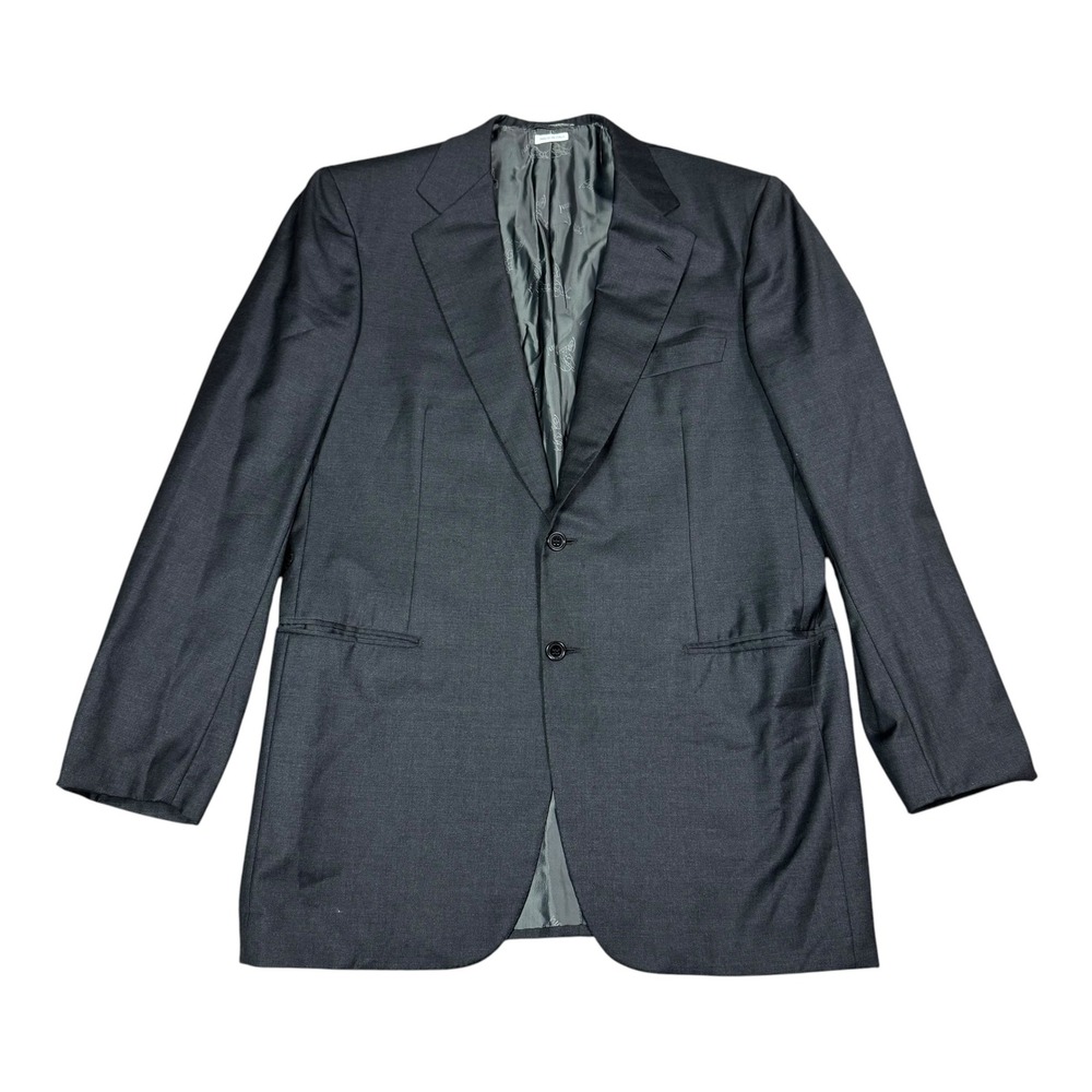Brioni Nomentano 100% Wool Two Button Single Breast Black Blazer Men's 42L